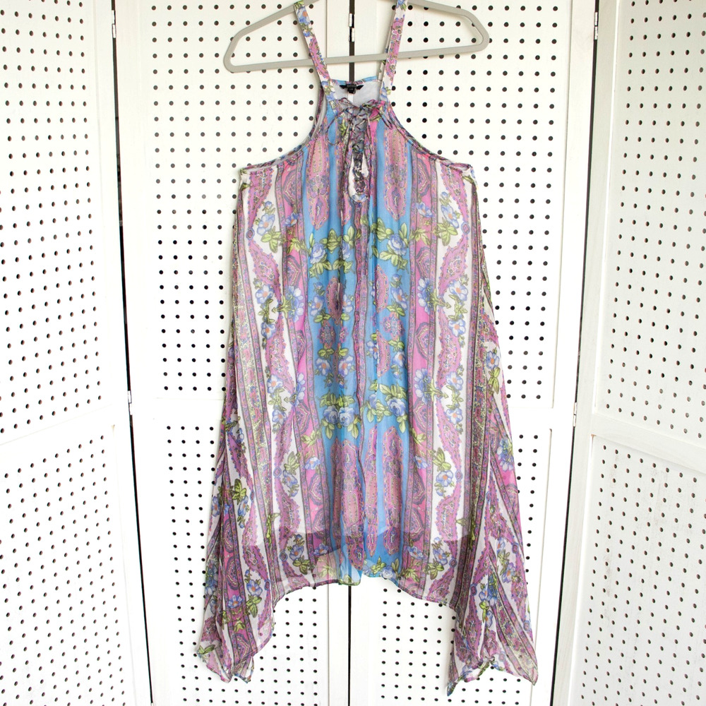 Buffalo David Bitton Womens SIZE L Multicolor Dress Flowy Fairycore